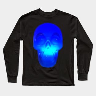 Blue Crystal Skull Long Sleeve T-Shirt